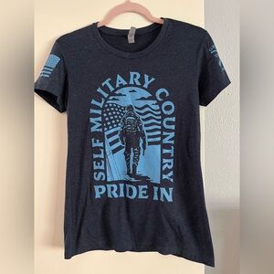 Grunt style patriots march slim fit women’s tee size medium